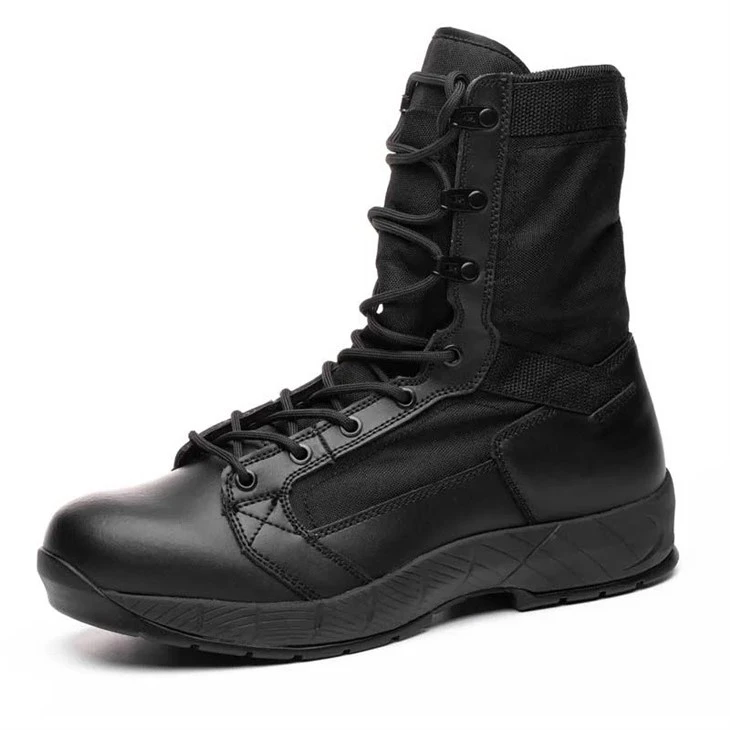 Black Leather Military Boots Mens best